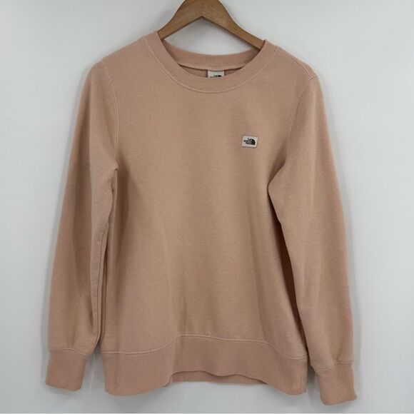 The North Face Tops - The North Face Women’s Crewneck Logo Patch Sweatshirt in Soft Peach | Medium